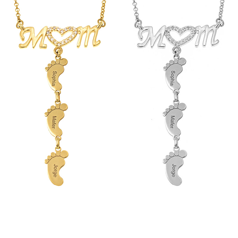 Personalized Baby Feet Stainless Steel Pendant Necklace: A Cherished Keepsake