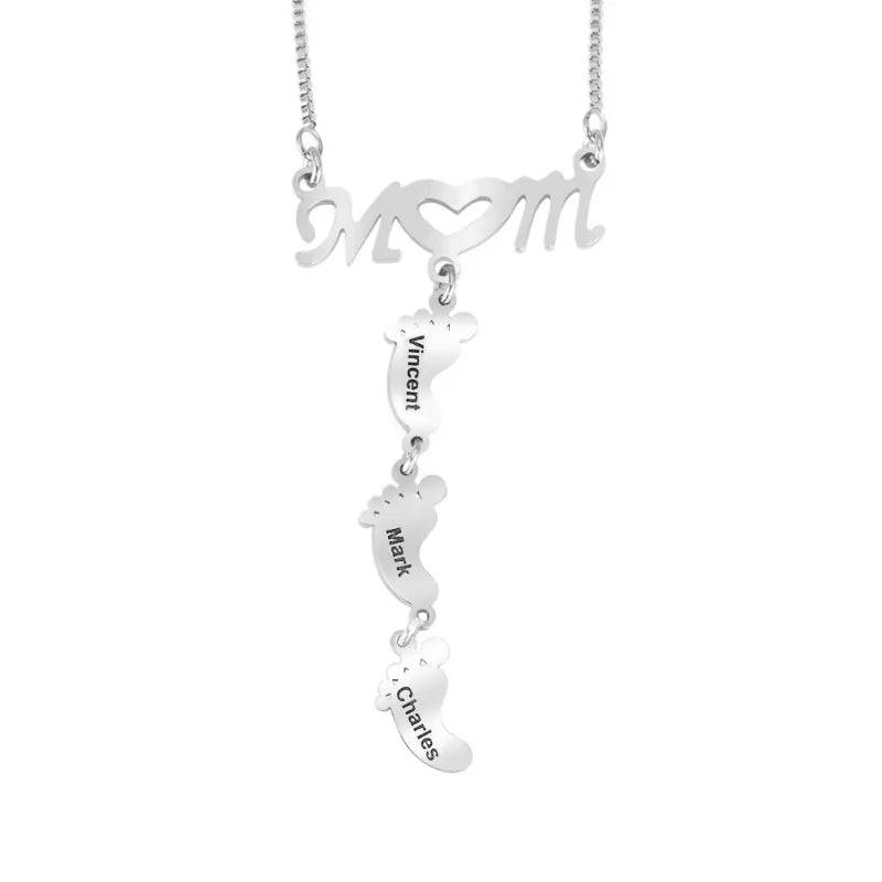 Personalized Baby Feet Stainless Steel Pendant Necklace: A Cherished Keepsake