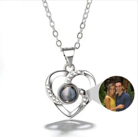 S925 Silver Eternal Heart Photo Projection Necklace: A Keepsake to Treasure