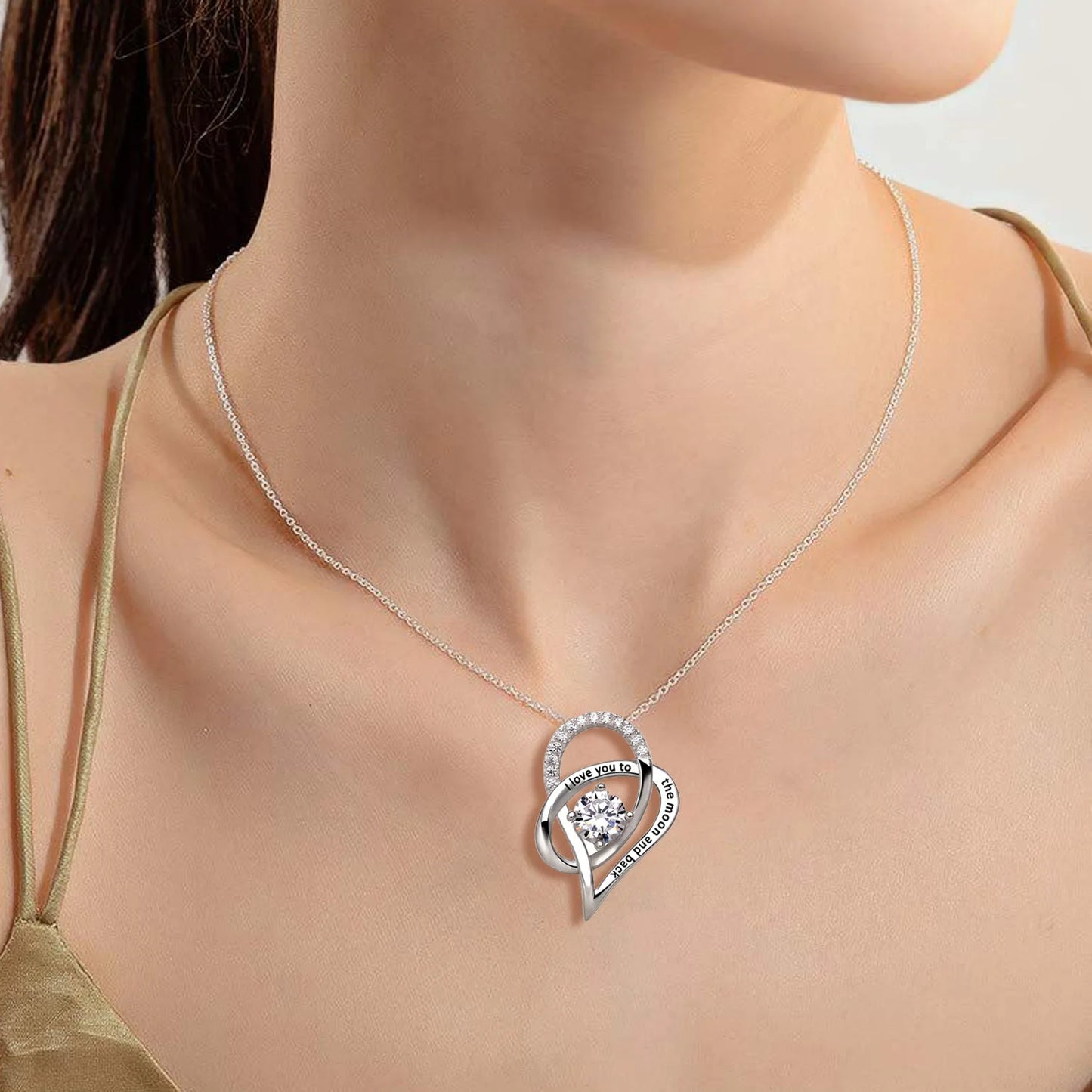Stunning Mother's Heart Necklace