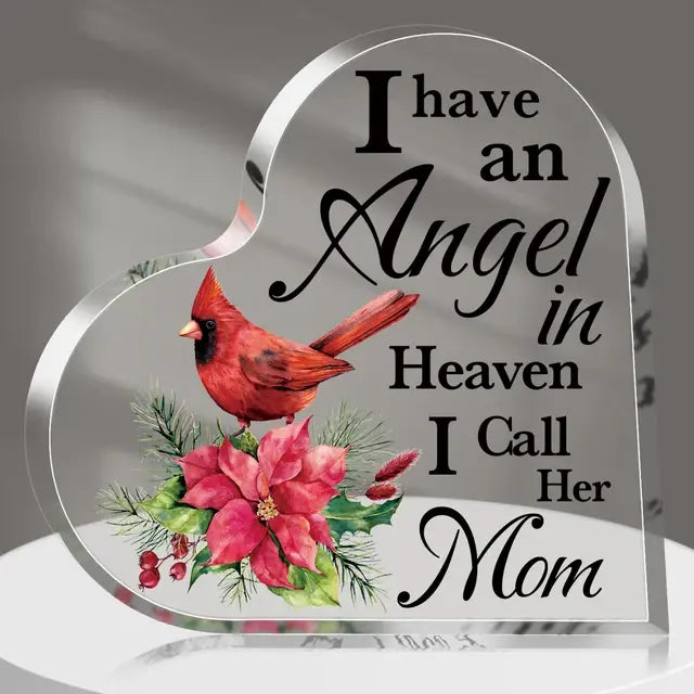 Mother's Day Thank You Mom Acrylic Heart Plaque