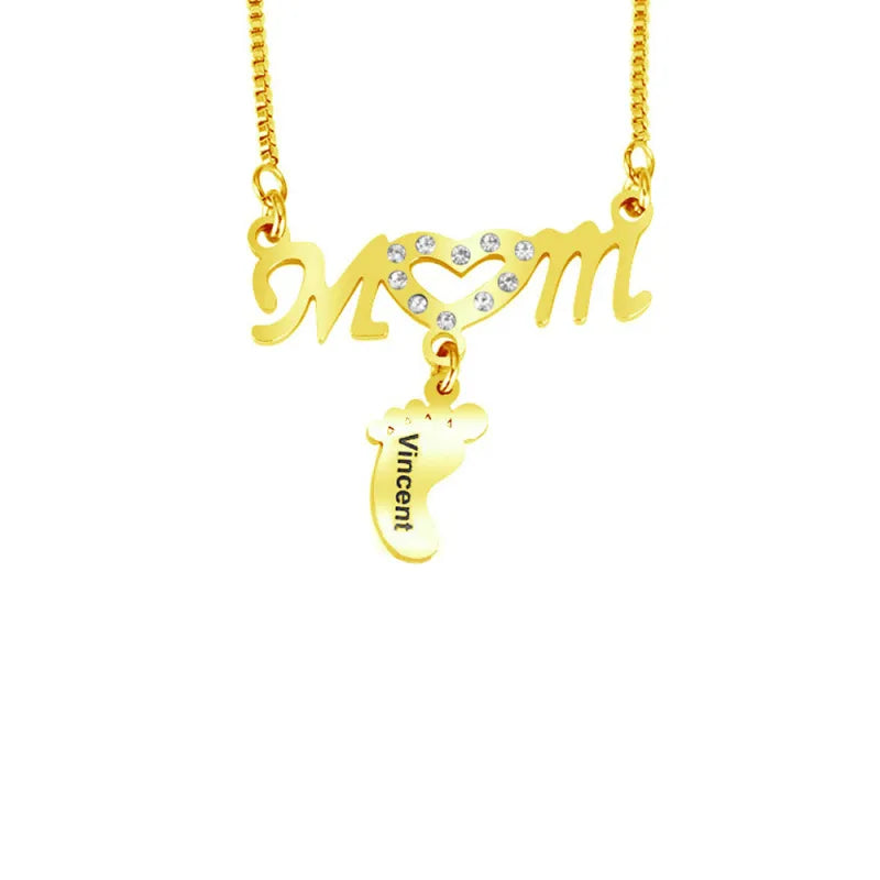 Personalized Baby Feet Stainless Steel Pendant Necklace: A Cherished Keepsake