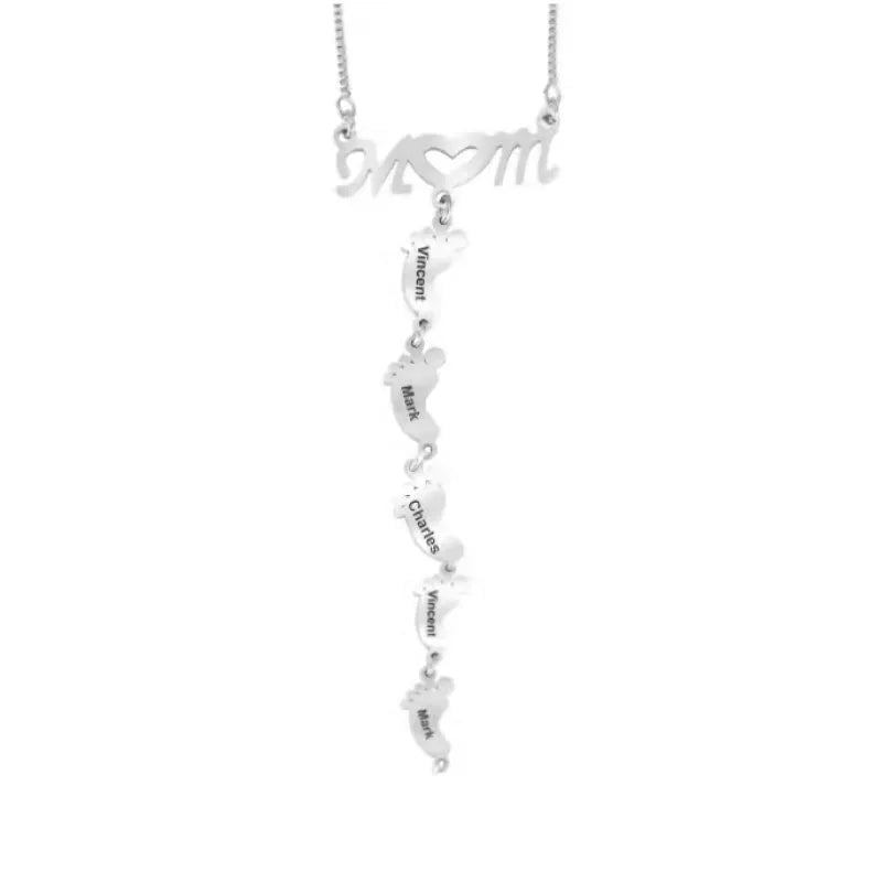 Personalized Baby Feet Stainless Steel Pendant Necklace: A Cherished Keepsake