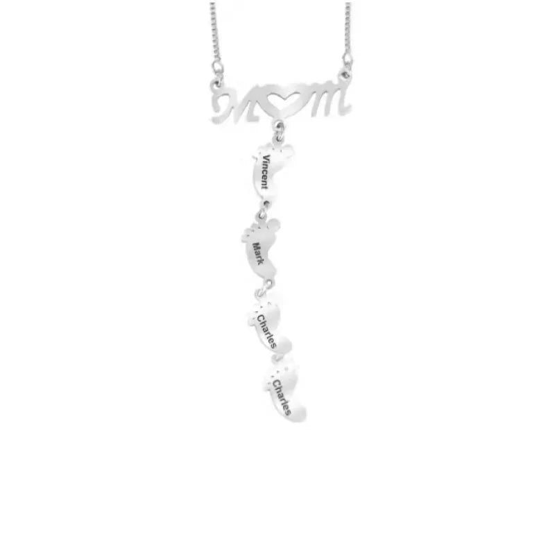 Personalized Baby Feet Stainless Steel Pendant Necklace: A Cherished Keepsake