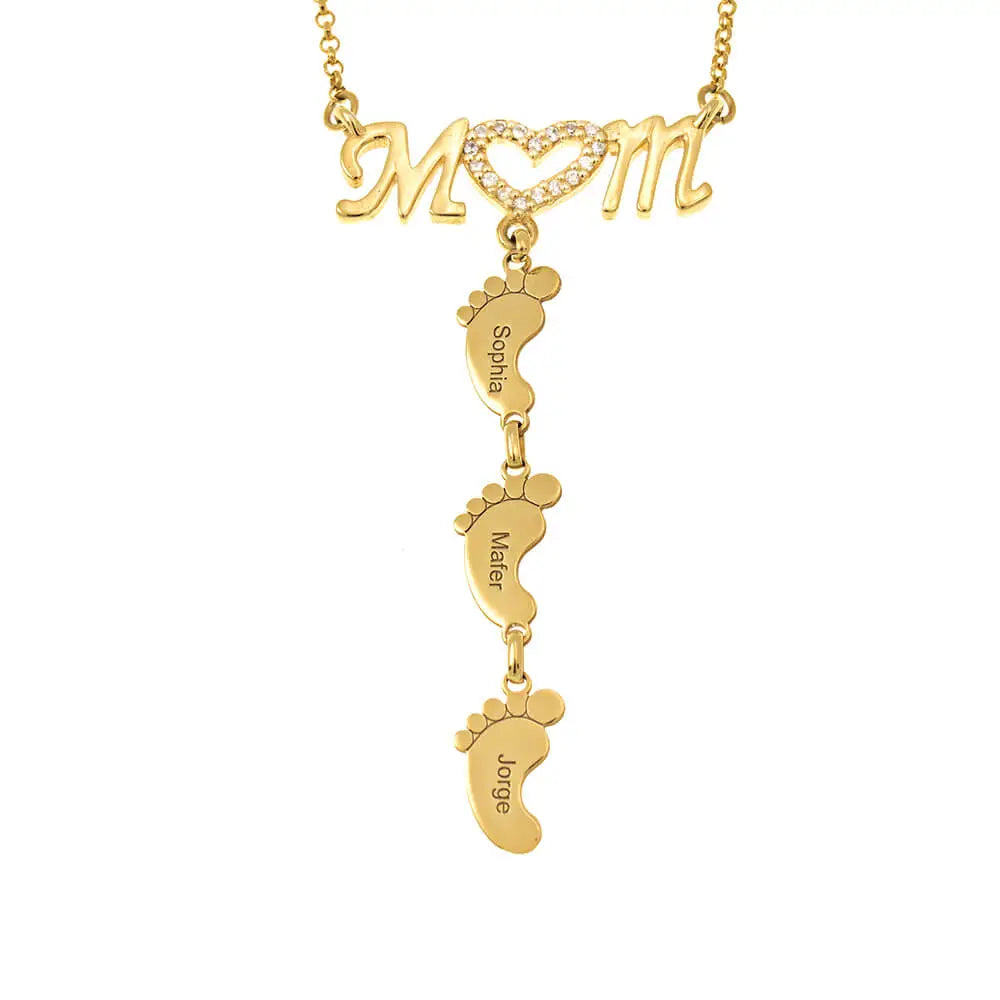 Personalized Baby Feet Stainless Steel Pendant Necklace: A Cherished Keepsake