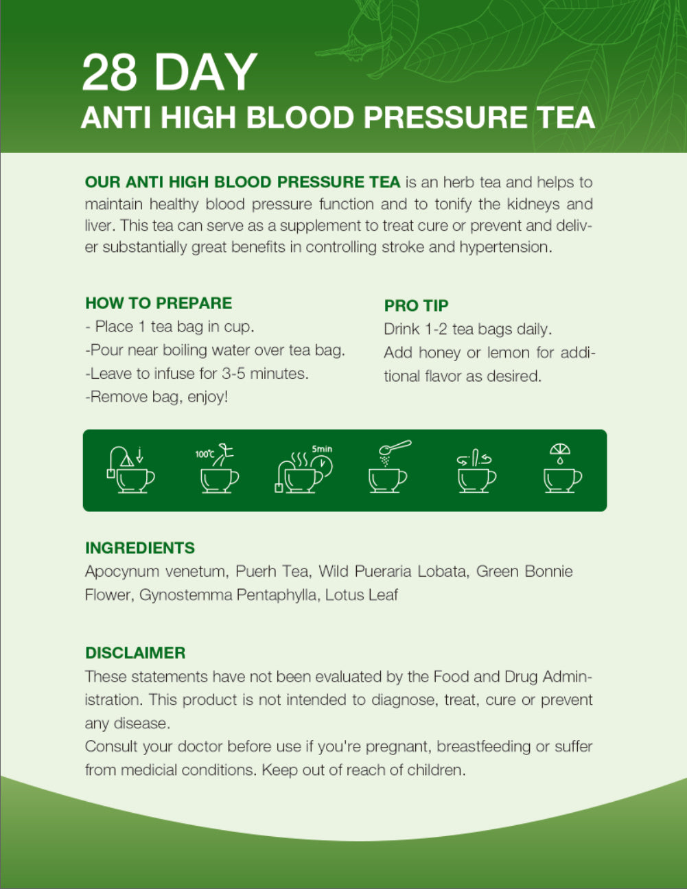 28-Day Anti-High Blood Pressure Tea