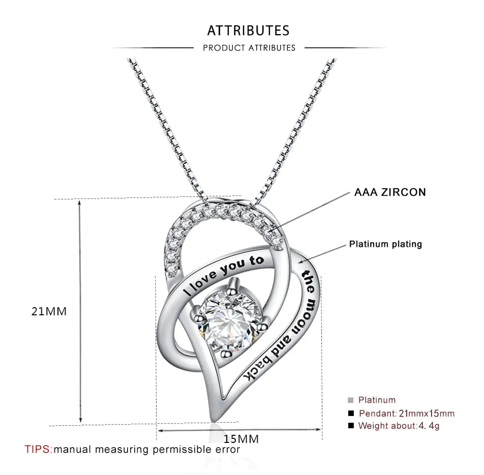 Stunning Mother's Heart Necklace