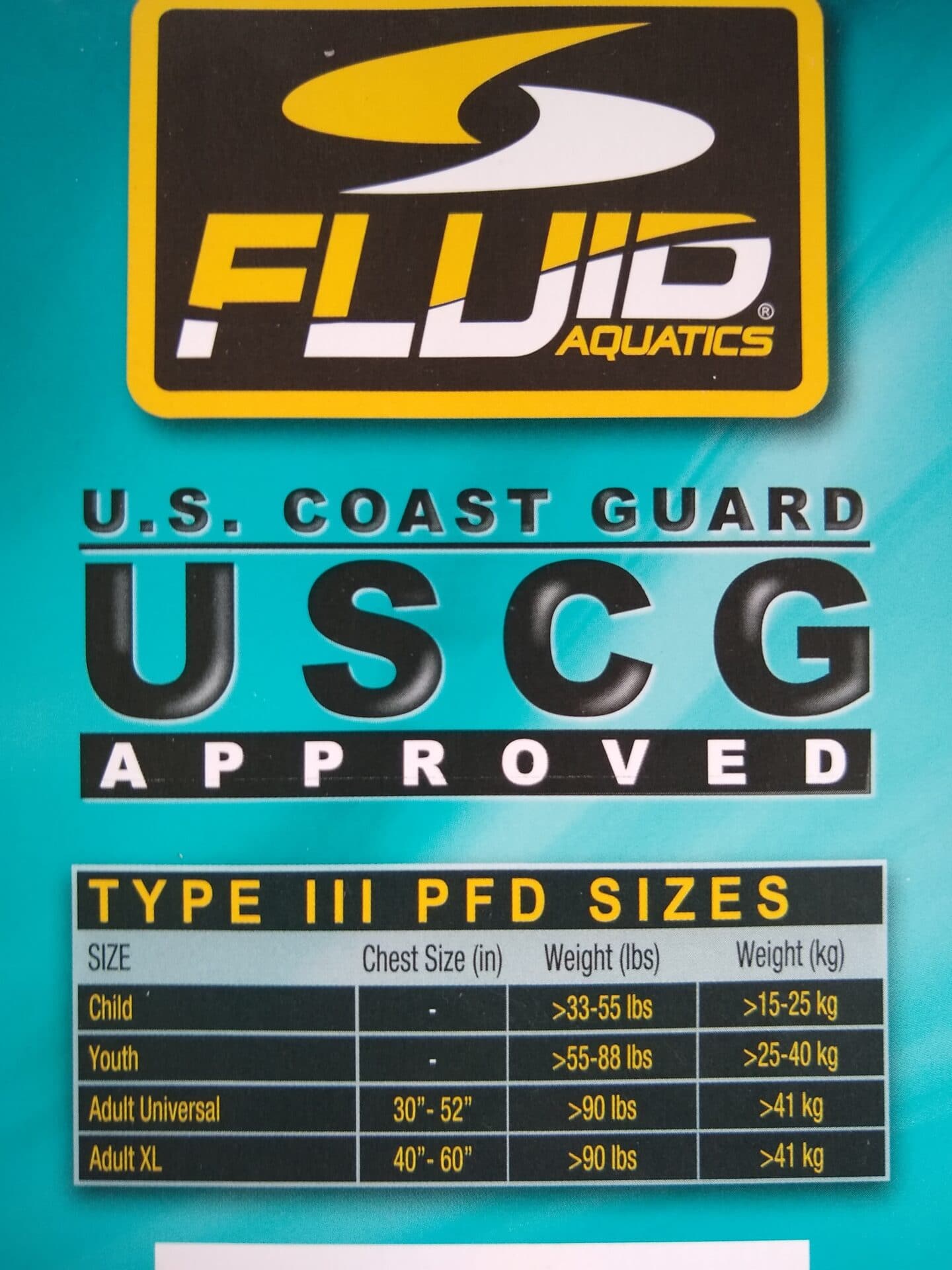 Fluid Aquatics Adult Life Vest with 3 Adjustable Buckles – Universal Fit, USCG-Approved Type III PFD for Boating, Kayaking & Water Sports