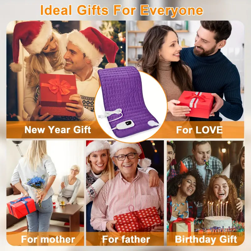 Portable & Washable Heating Pad for Pain Relief - 24" x 12" with Remote Control, 6 Heat Levels & Auto Shut-Off Timer - Perfect Gift for Back, Neck & Muscle Relief