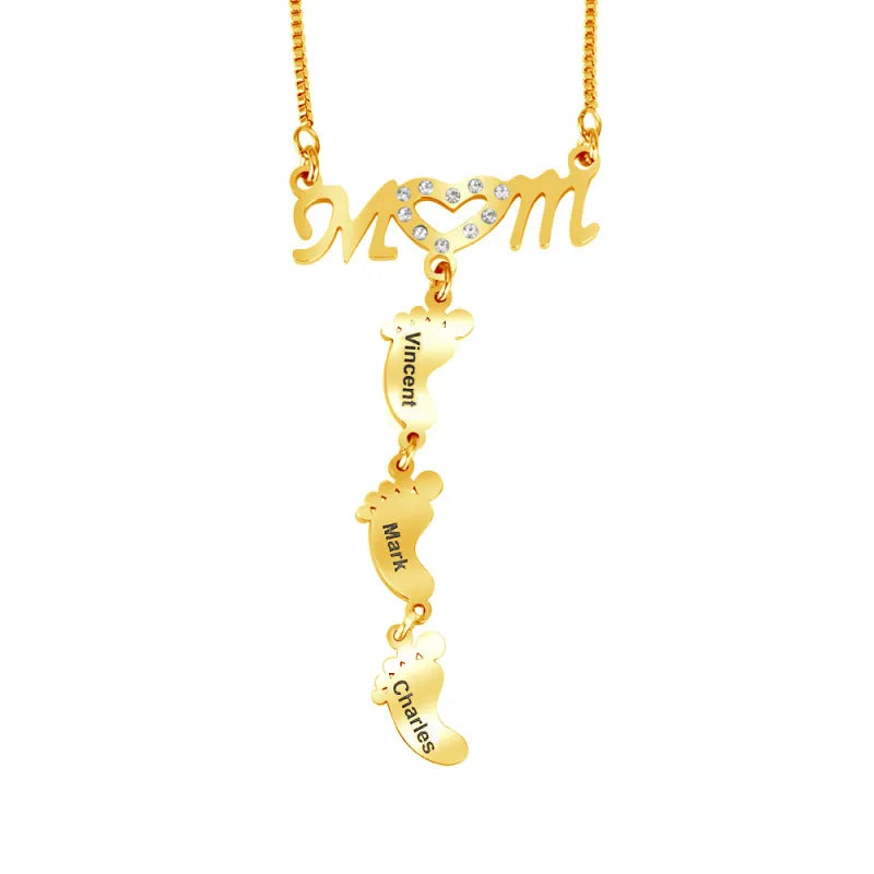 Personalized Baby Feet Stainless Steel Pendant Necklace: A Cherished Keepsake