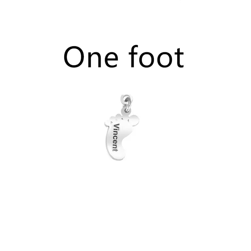 Personalized Baby Feet Stainless Steel Pendant Necklace: A Cherished Keepsake