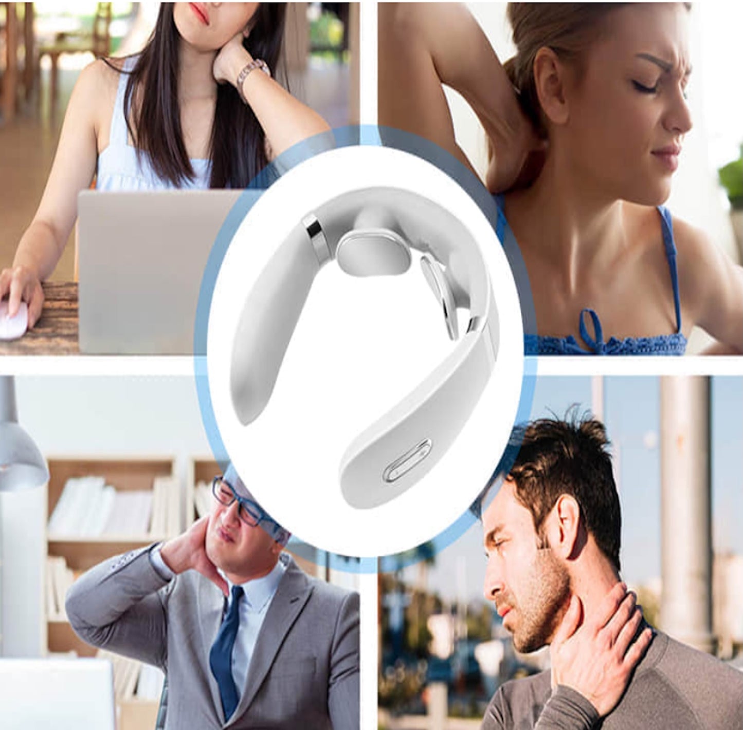 Portable Mini Cervical Massager Portable Neck & Shoulder Massager - Deep Tissue Relief for On-the-Go Comfort