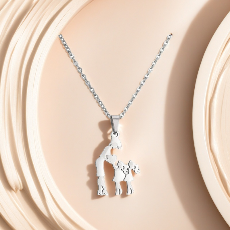 Stainless Steel Mother-Daughters Necklace / Grandmother-Granddaughters / Family: A Timeless Bond