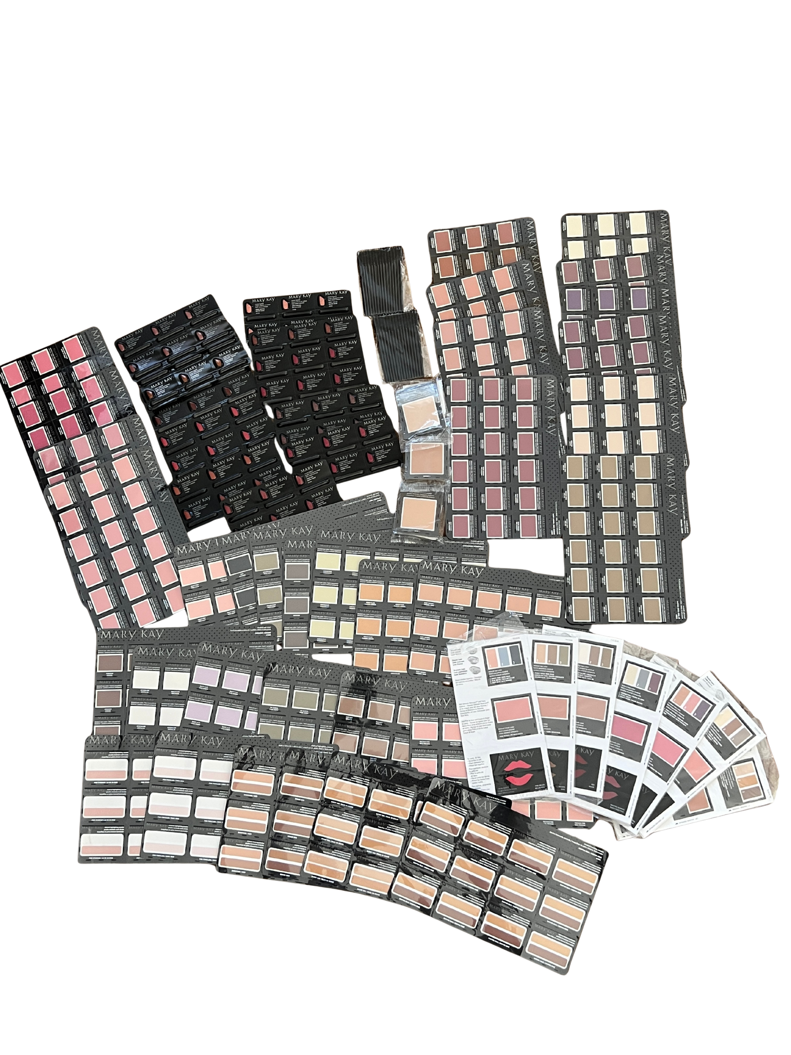 MASSIVE Mary Kay Consultant Sample Collection - 100+ Mineral Eye Colors, Cheek Colors, Lipstick & Powder Sample Cards