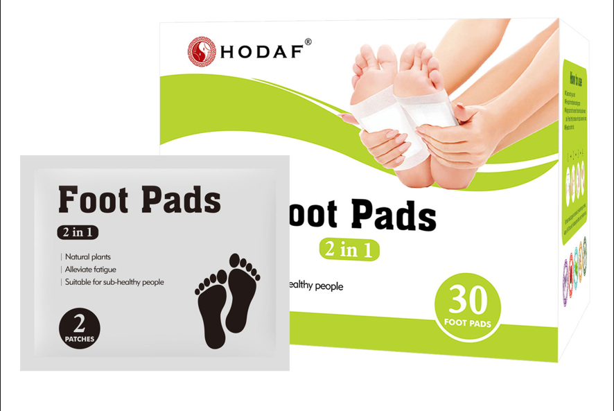 2-in-1 Natural Bamboo Vinegar Deep Cleansing Detox Foot Pads (5 Scents - 30 Pads/Box)