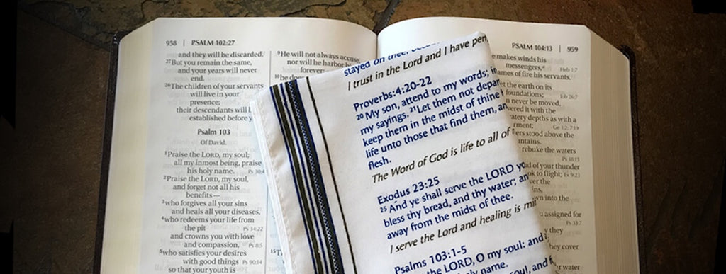 Christian Healing Prayer Cloth (20"x20") | Daily Scripture Confessions & Prayer of Agreement