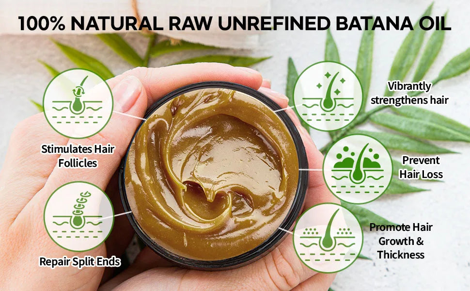2-Pack 100% Raw Batana Oil from Honduras – Hair Growth & Repair Treatment, 4.3oz Each
