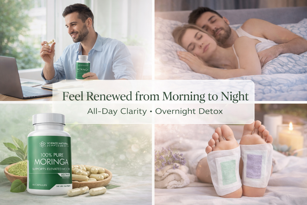 The Ultimate Daily Reset Duo: Moringa Capsules + HODAF Detox Foot Pads