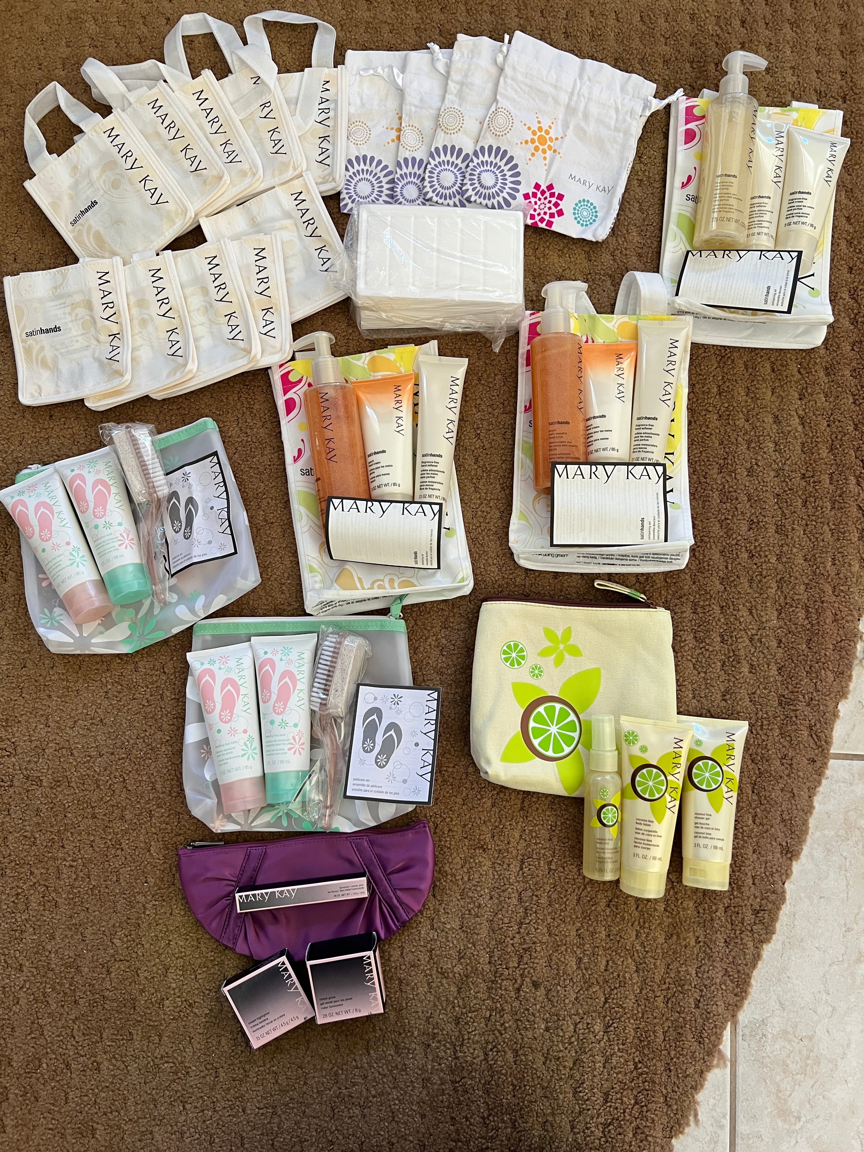 Mary Kay Deluxe Gift Collection - Satin Hands, Pedicure Sets, Coconut Lime & Accessories Bundle