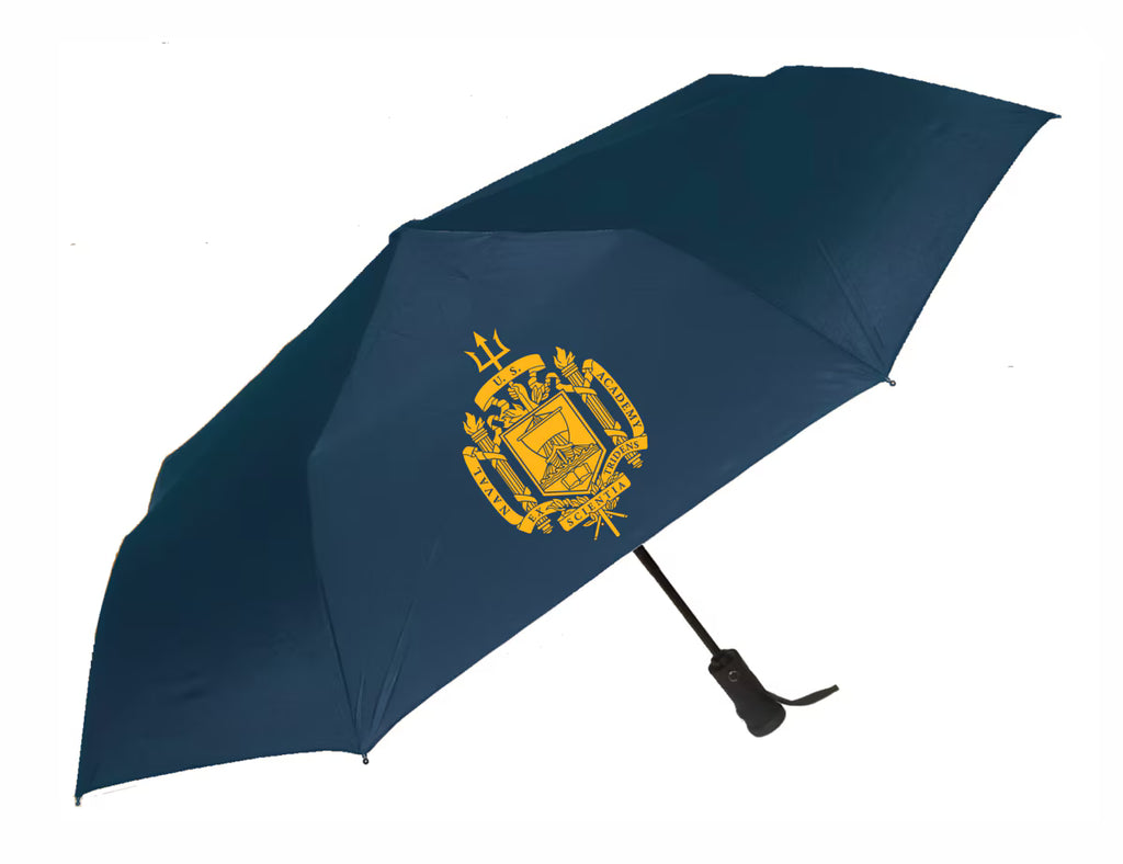 United States Naval Academy Compact Crest Storm Umbrella, 42”, Navy
