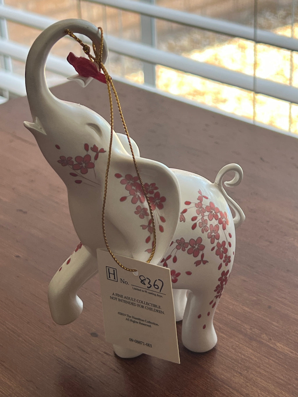 The Hamilton Collection Blake Jensen "Forever In My Heart" Memorial Elephant Figurine