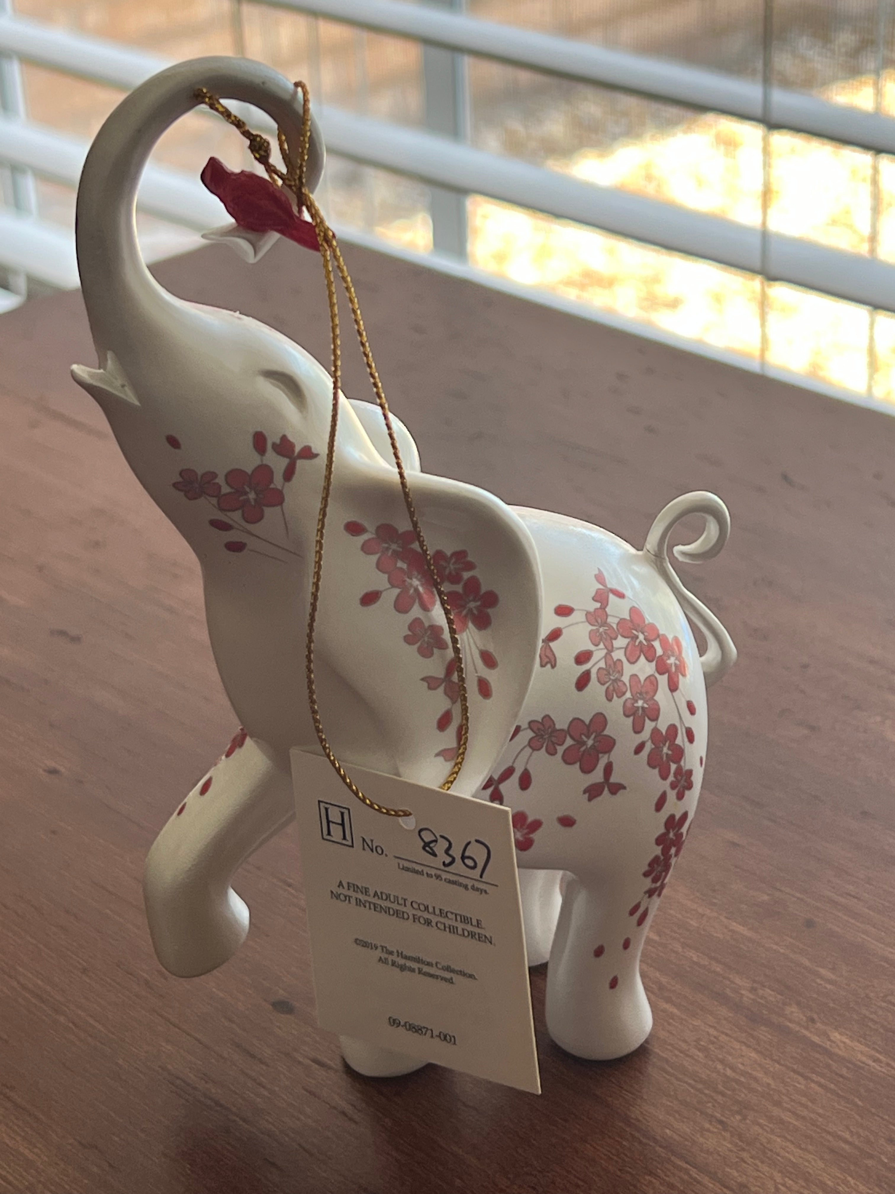 The Hamilton Collection Blake Jensen "Forever In My Heart" Memorial Elephant Figurine
