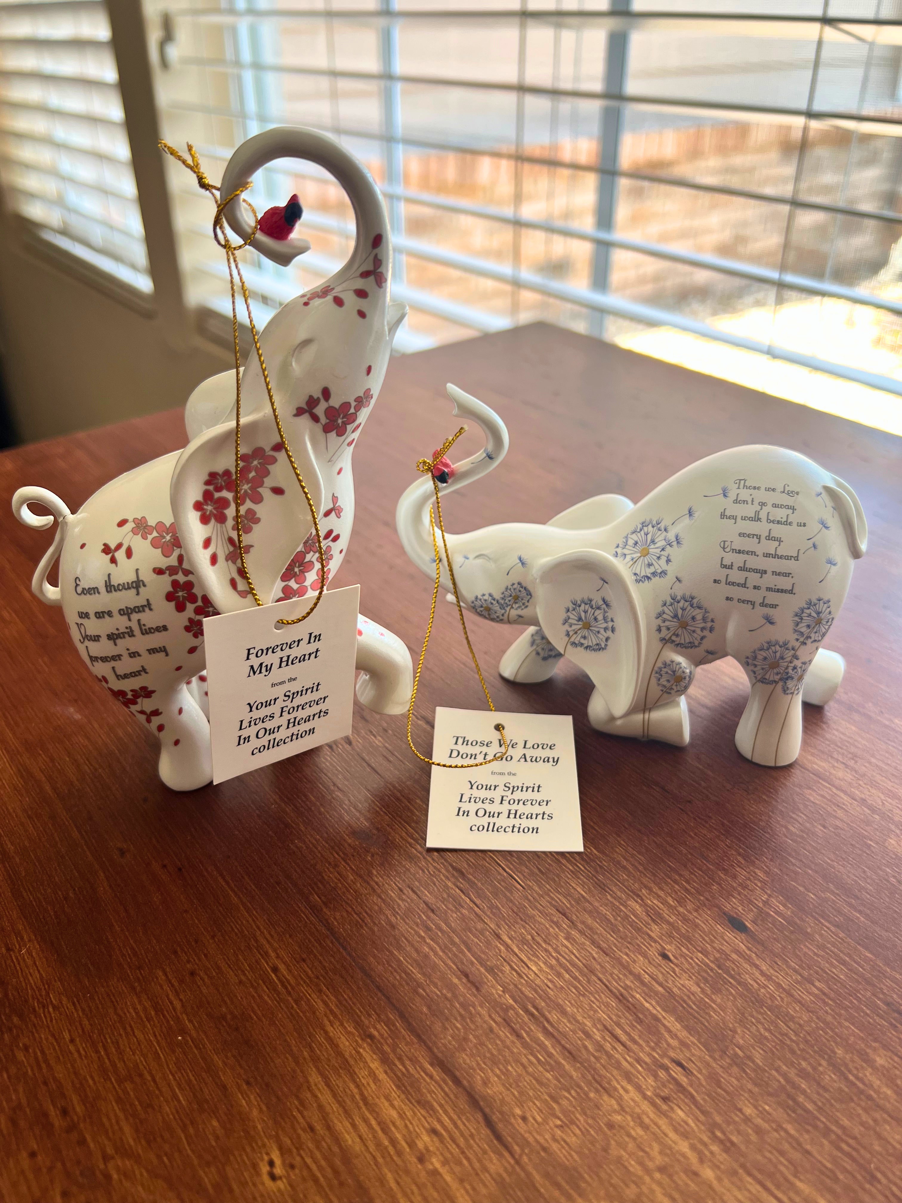 The Hamilton Collection Blake Jensen Memorial Elephant Figurine Set (2-Piece Set)