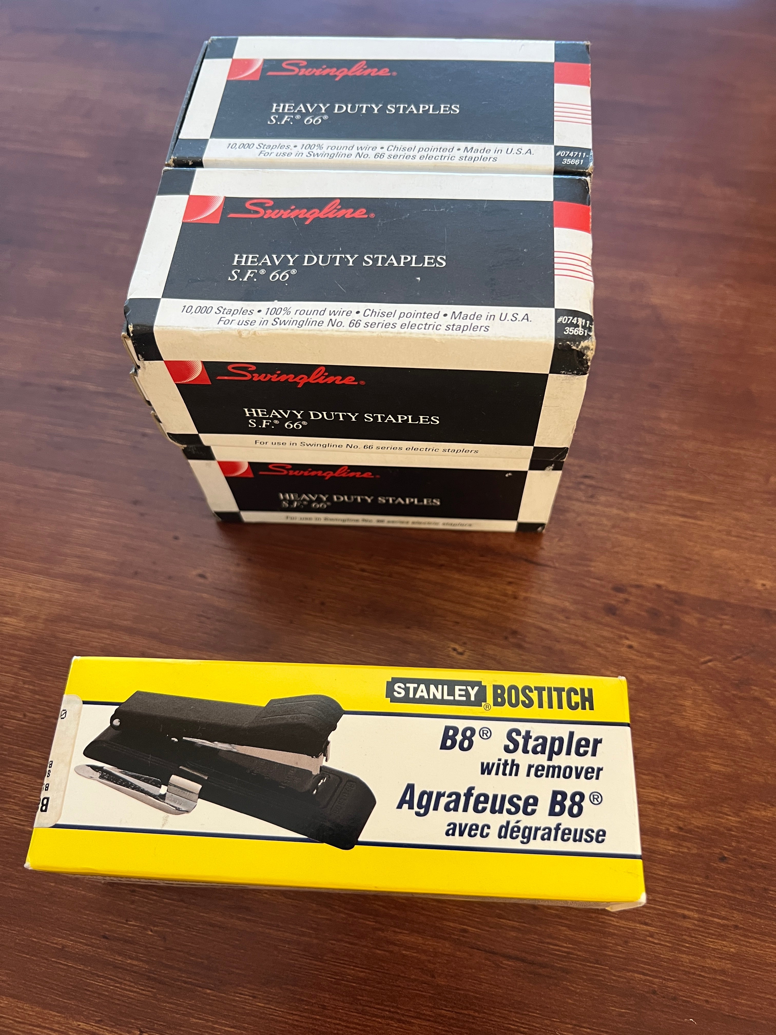Premium Office Power Bundle: 4 Boxes Swingline S.F. 66 Electric Heavy Duty Staples (40,000 Total) + Bostitch B8 PowerCrown 30-Sheet Stapler & Remover