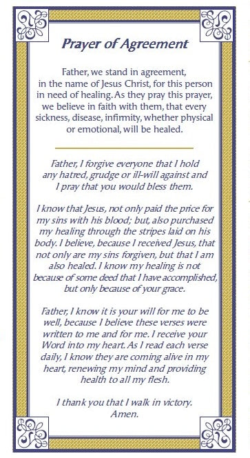 Christian Healing Prayer Cloth (20"x20") | Daily Scripture Confessions & Prayer of Agreement
