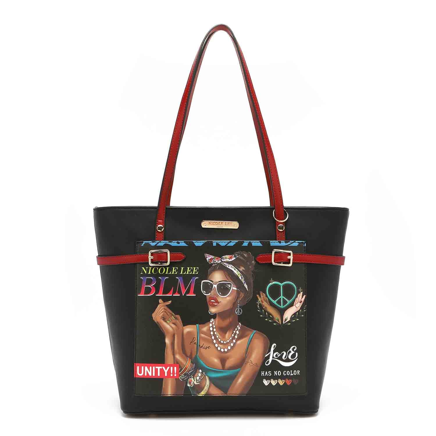 Nicole Lee “Latoya Loves Who She Is” Shoulder Bag, Black, New with Tags