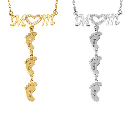 Personalized Baby Feet Stainless Steel Pendant Necklace: A Cherished Keepsake