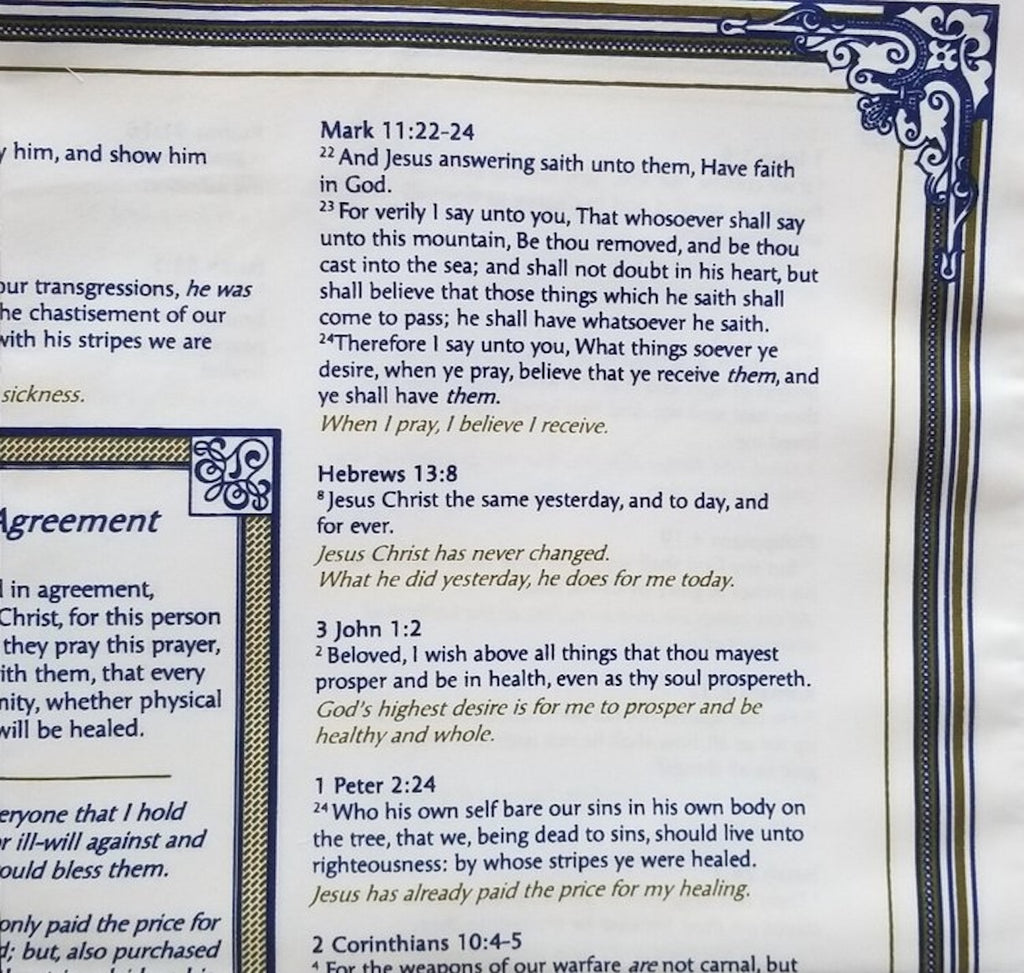 Christian Healing Prayer Cloth (20"x20") | Daily Scripture Confessions & Prayer of Agreement