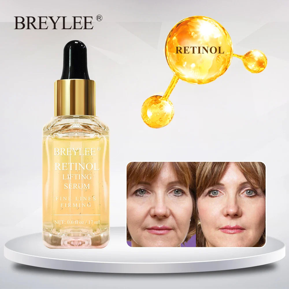 BREYLEE Retinol Serum Anti-Aging Lifting Firming Remove Wrinkles Fine Lines Repair Tighten Skin, 0.6 fl oz