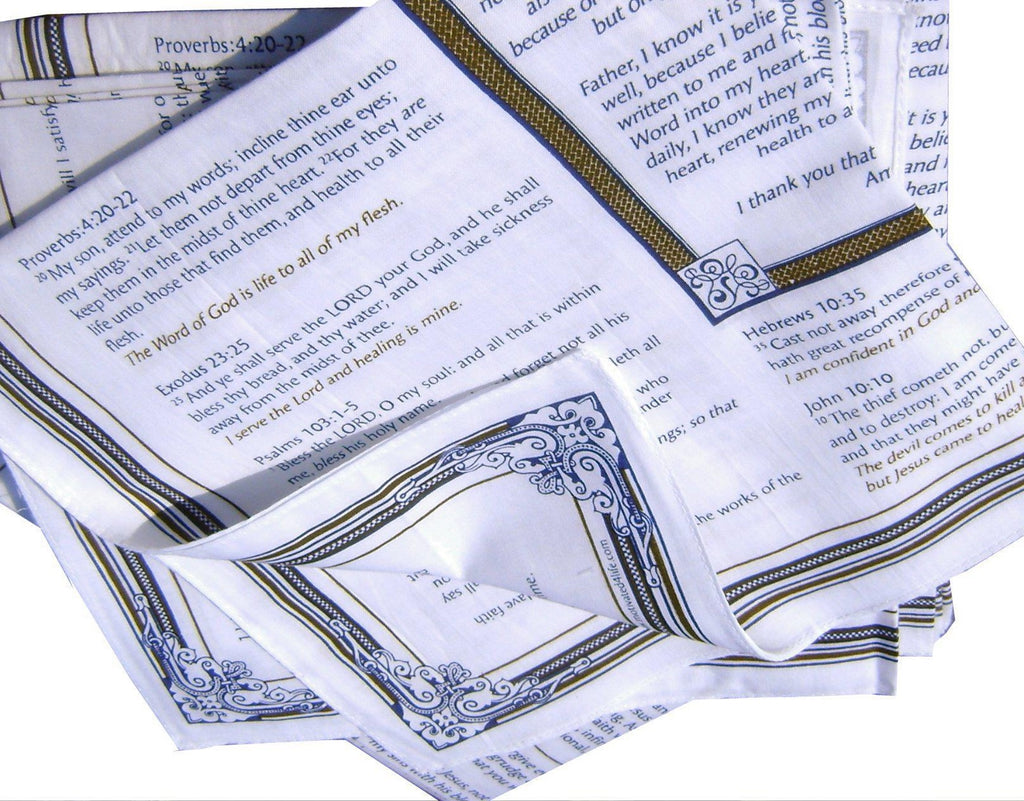 Christian Healing Prayer Cloth (20"x20") | Daily Scripture Confessions & Prayer of Agreement