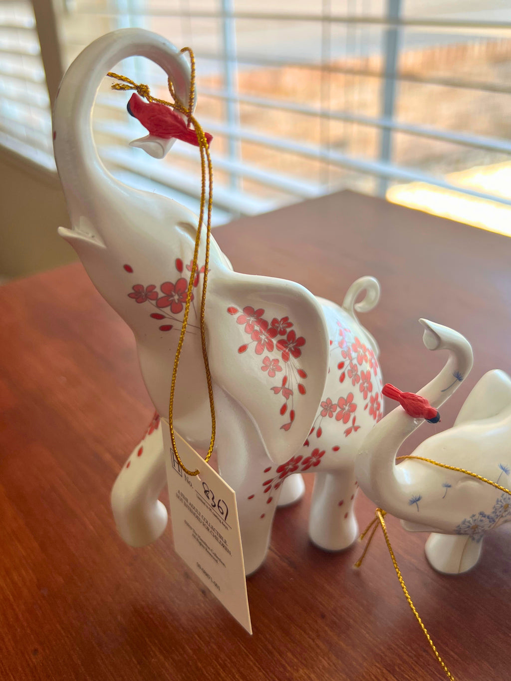 The Hamilton Collection Blake Jensen Memorial Elephant Figurine Set (2-Piece Set)