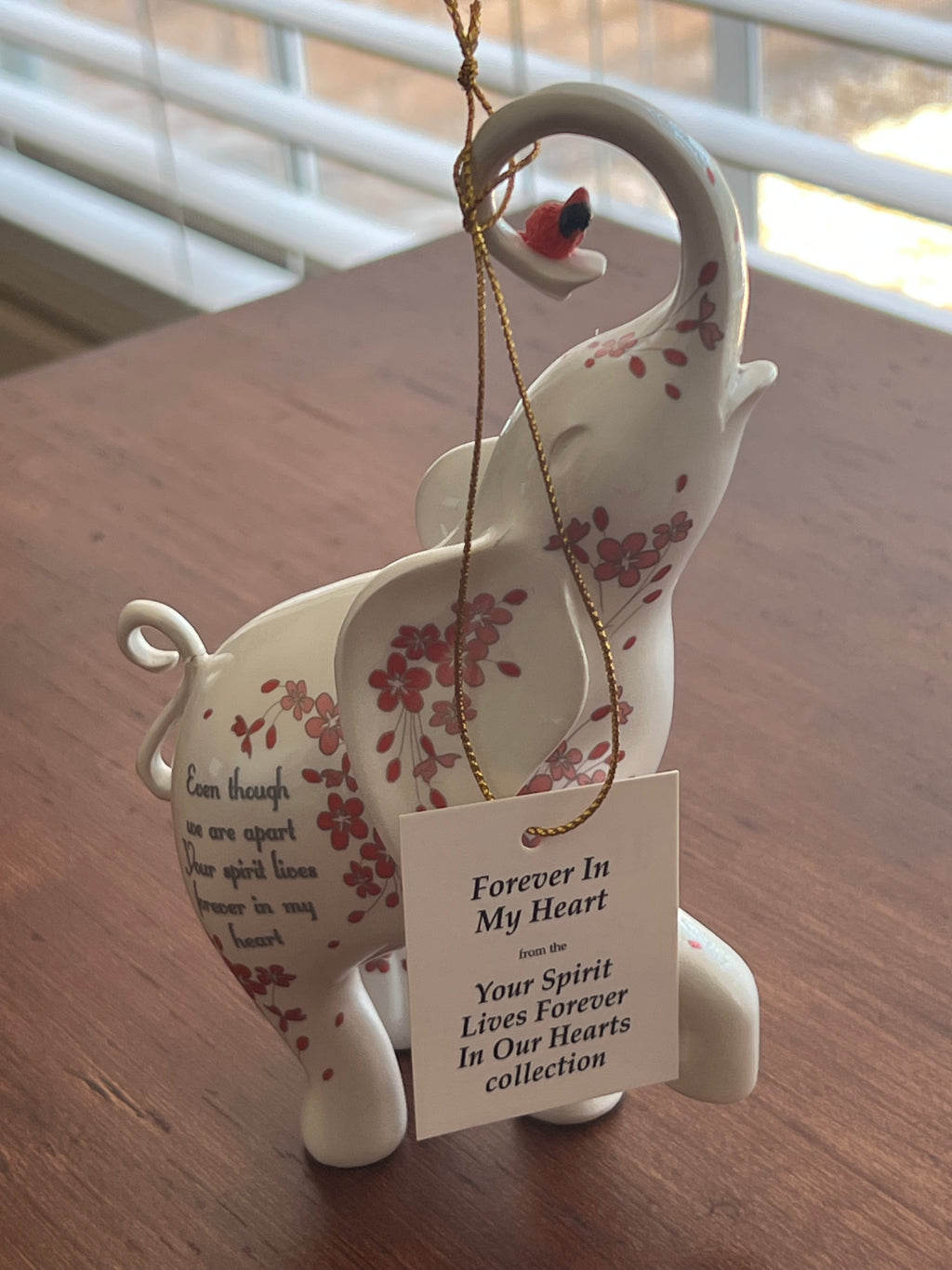 The Hamilton Collection Blake Jensen "Forever In My Heart" Memorial Elephant Figurine