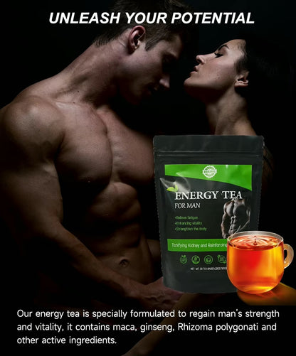 Male Energy Tea Energy Tea for Men Men's Energy Supplement (20 Tea Bags)