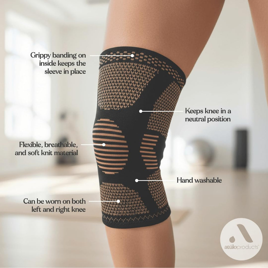 Arthritis Knee Compression Sleeve – Pain Relief for Arthritis, Tendinitis & Joint Swelling – Anti-Slip Silicone Band, Breathable Cotton-Nylon, 1 Large Sleeve