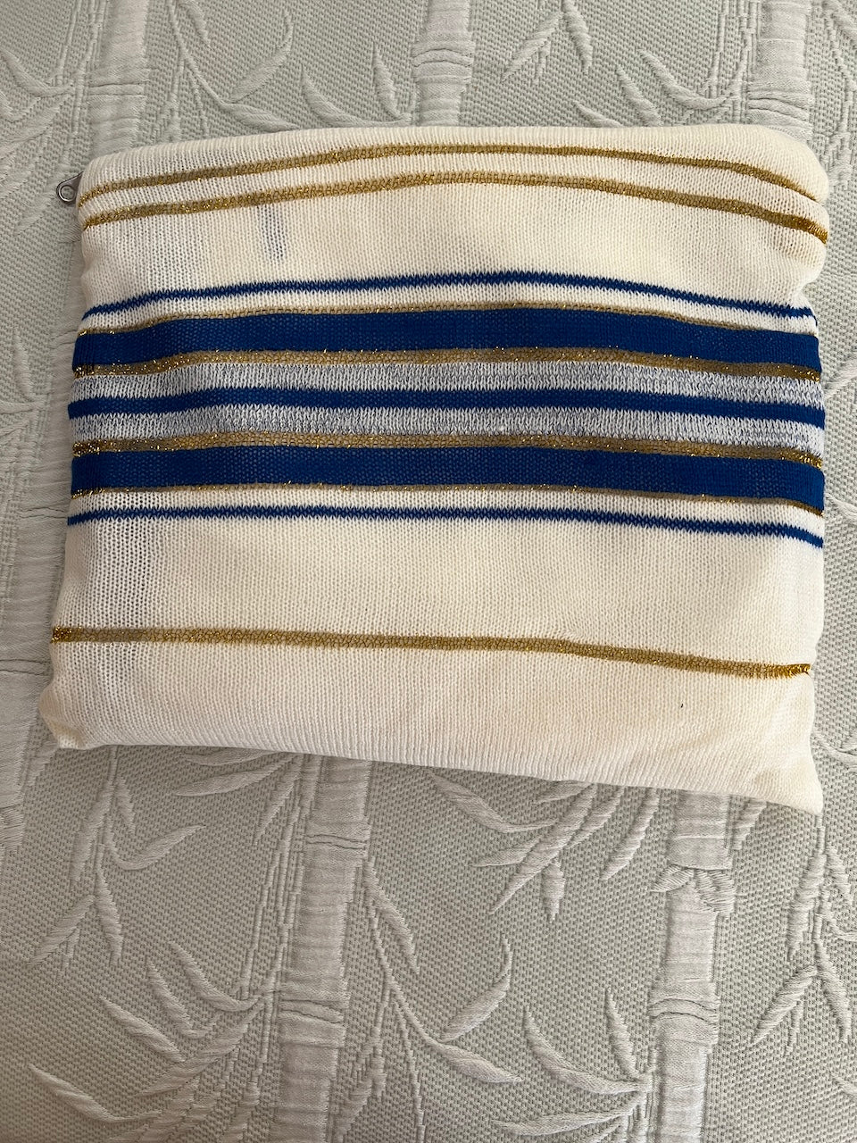 Messianic Christian Tallit with Bag | New Covenant Prayer Shawl | Royal Blue & Gold (72" x 22"), Designed in Israel