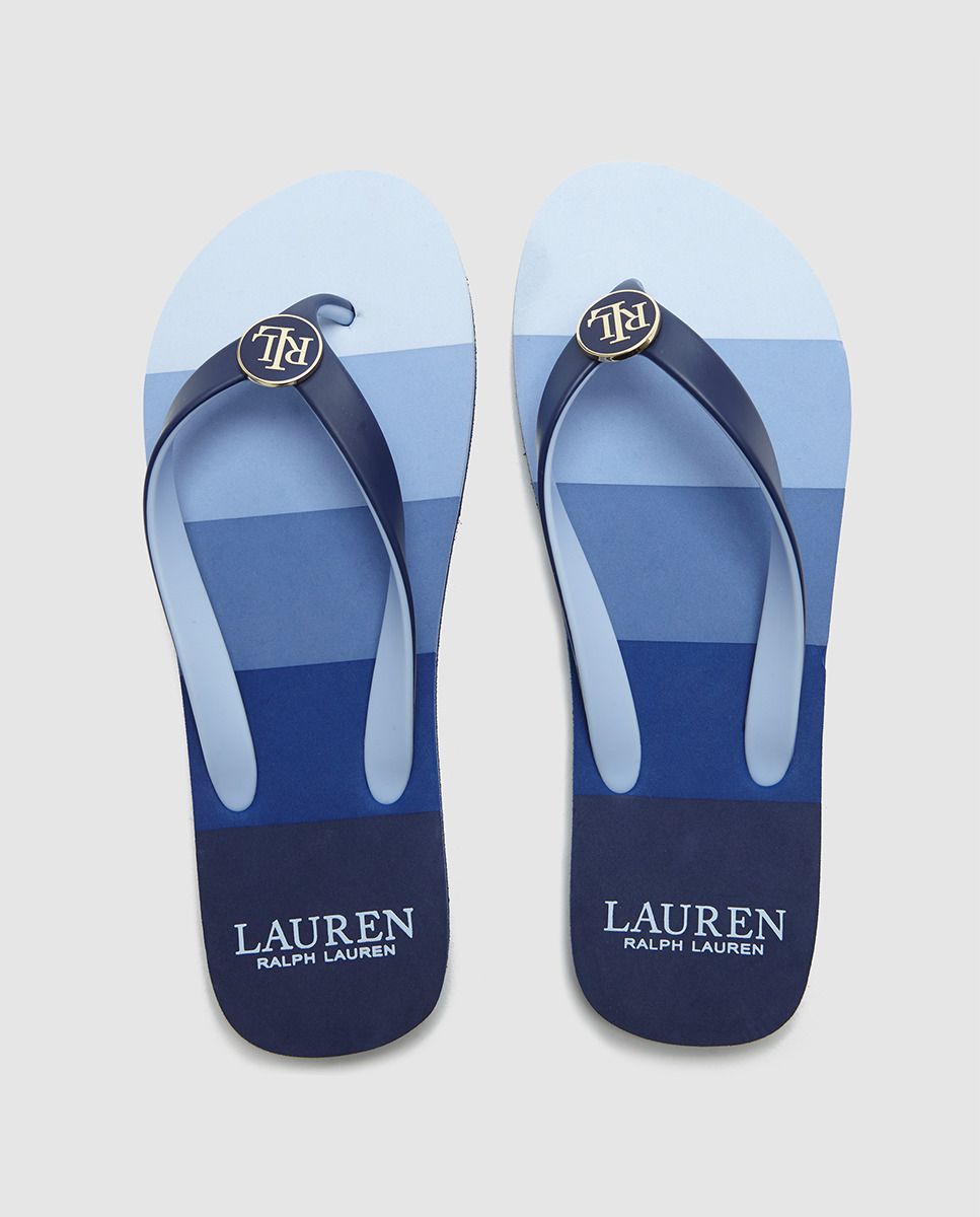 Lauren Ralph Lauren Elissa III Thong Sandals - Hot Pink, Blue, Size 10B