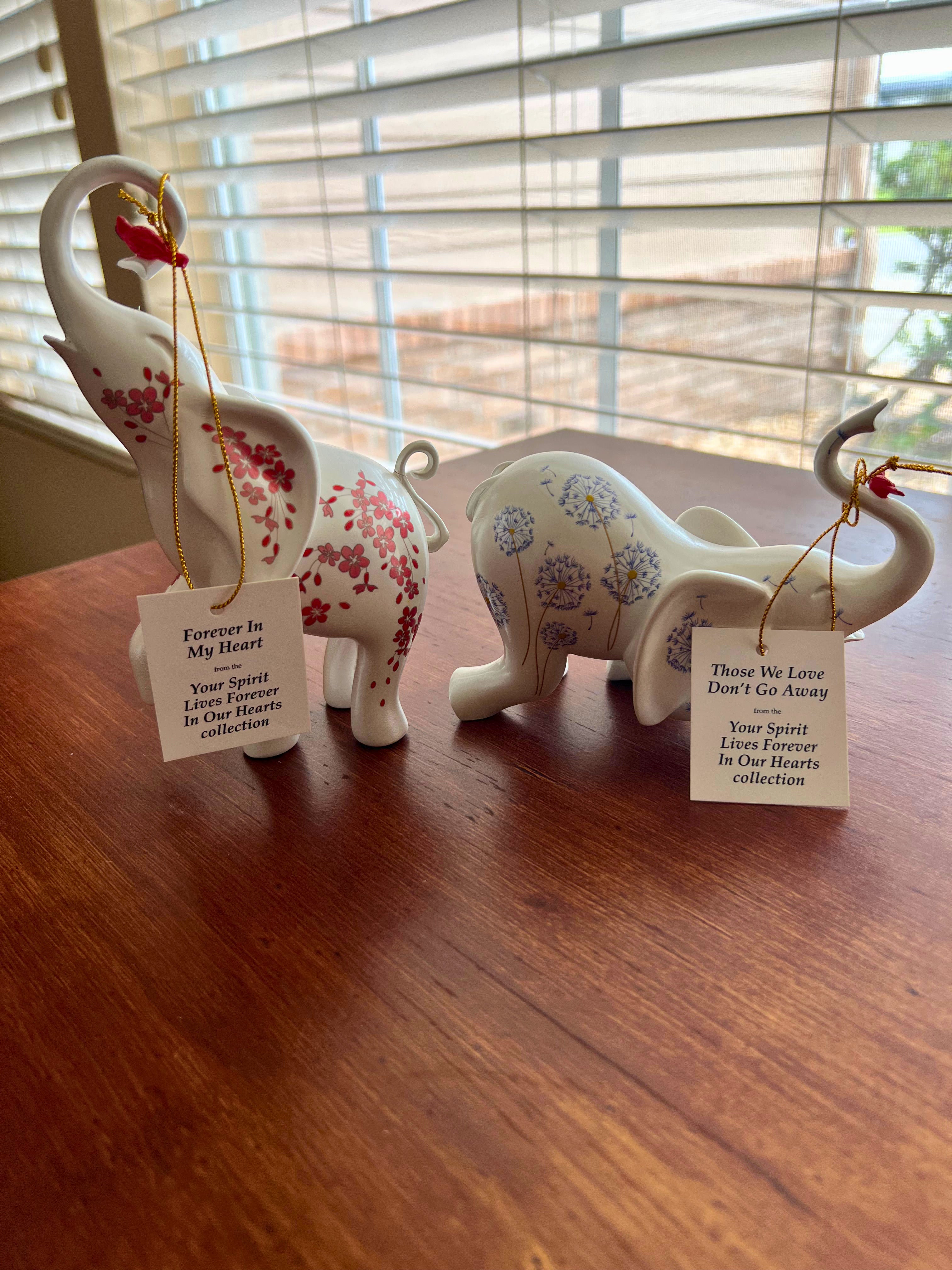 The Hamilton Collection Blake Jensen Memorial Elephant Figurine Set (2-Piece Set)