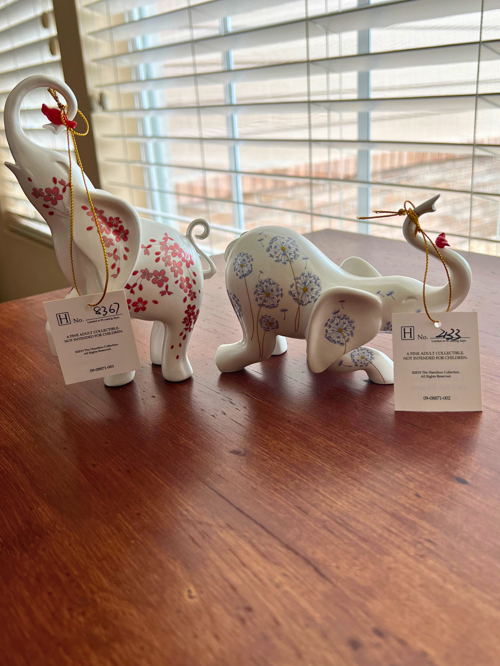 The Hamilton Collection Blake Jensen Memorial Elephant Figurine Set (2-Piece Set)