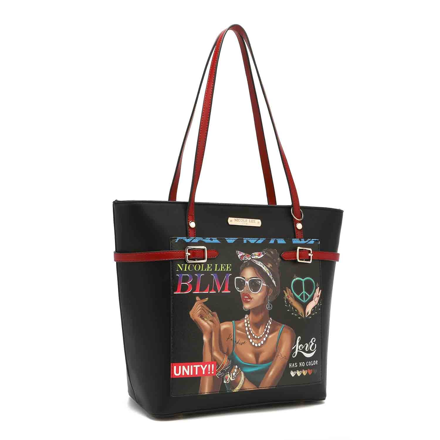 Nicole Lee “Latoya Loves Who She Is” Shoulder Bag, Black, New with Tags