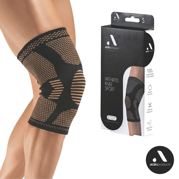 Arthritis Knee Compression Sleeve – Pain Relief for Arthritis, Tendinitis & Joint Swelling – Anti-Slip Silicone Band, Breathable Cotton-Nylon, 1 Large Sleeve