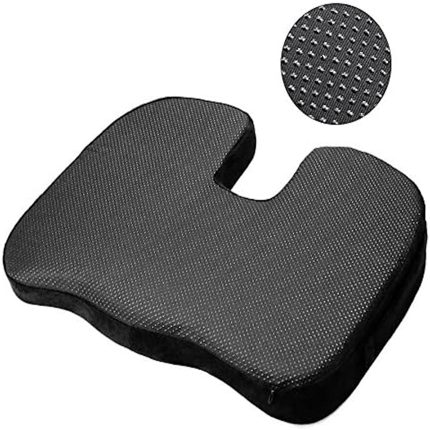 Sealy Posturepedic Gel Infused Premium Memory Foam Seat Cushion with Enhanced Airflow, Blue/Black