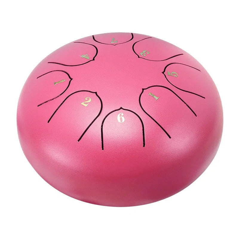 Portable Steel Tongue Drum Set - 6 Inch, 8 Notes (Ethereal Sound)