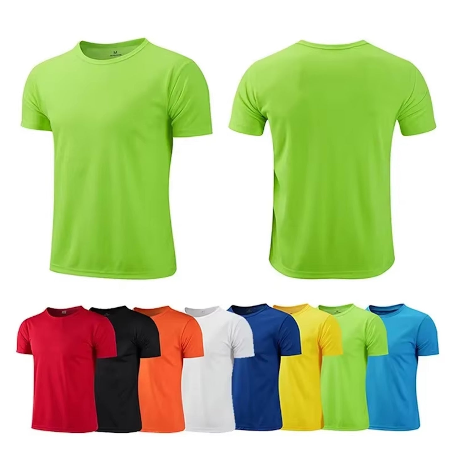 Men’s Women's Quick Dry T-Shirt Short Sleeve Fitness Shirt Trainer Running T-Shirt Workout T-Shirt Breathable Sportswear T-Shirt, XL, Green