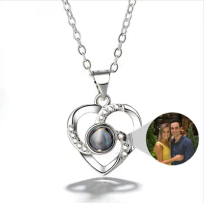 S925 Silver Eternal Heart Photo Projection Necklace: A Keepsake to Treasure
