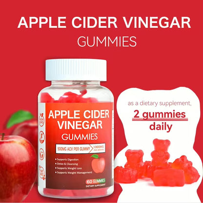Apple Cider Vinegar Gummies for Weight Loss Digestion Weight Management with Vitamins B9 and B12 – 60 Count