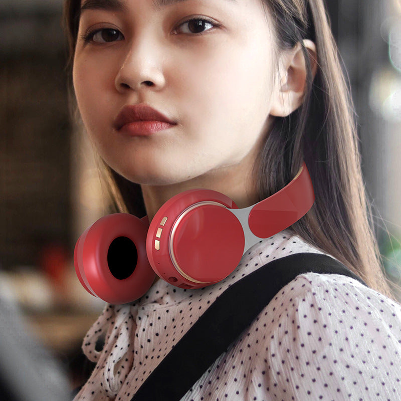 XBass Wireless Over-Ear Headphones with Mic - Active Noise Cancelling Bluetooth 5.3 Headset for Work, Gym, Travel, & Music, 300-Hour Standby Time & Fast Charging (Red)